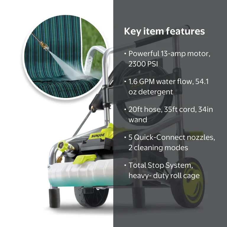 Electric Pressure Washer 2300-PSI 1.6-GPM with Extension Wand