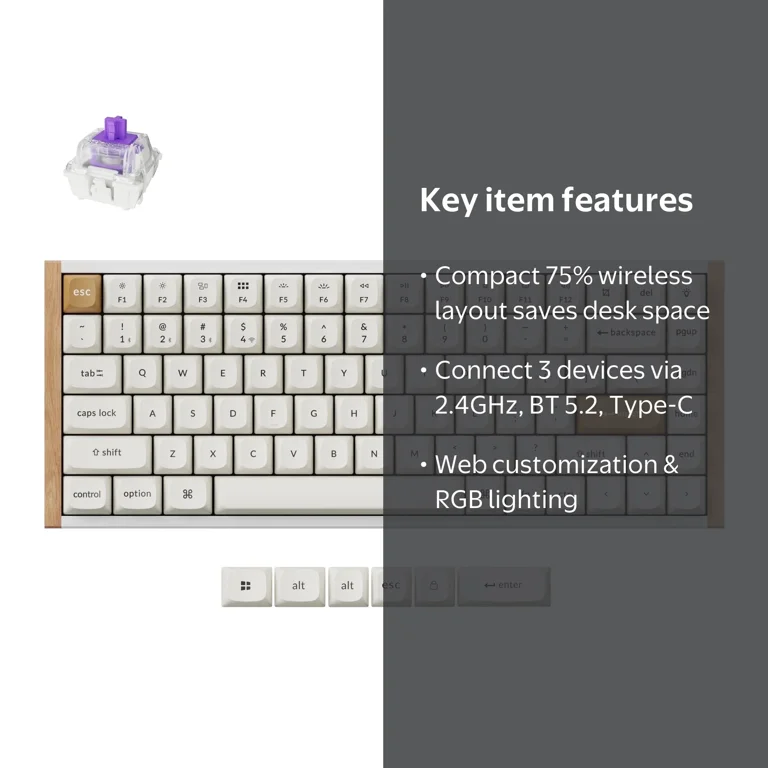 Keychron K2 HE Rapid Trigger Wireless Custom Mechanical Keyboard