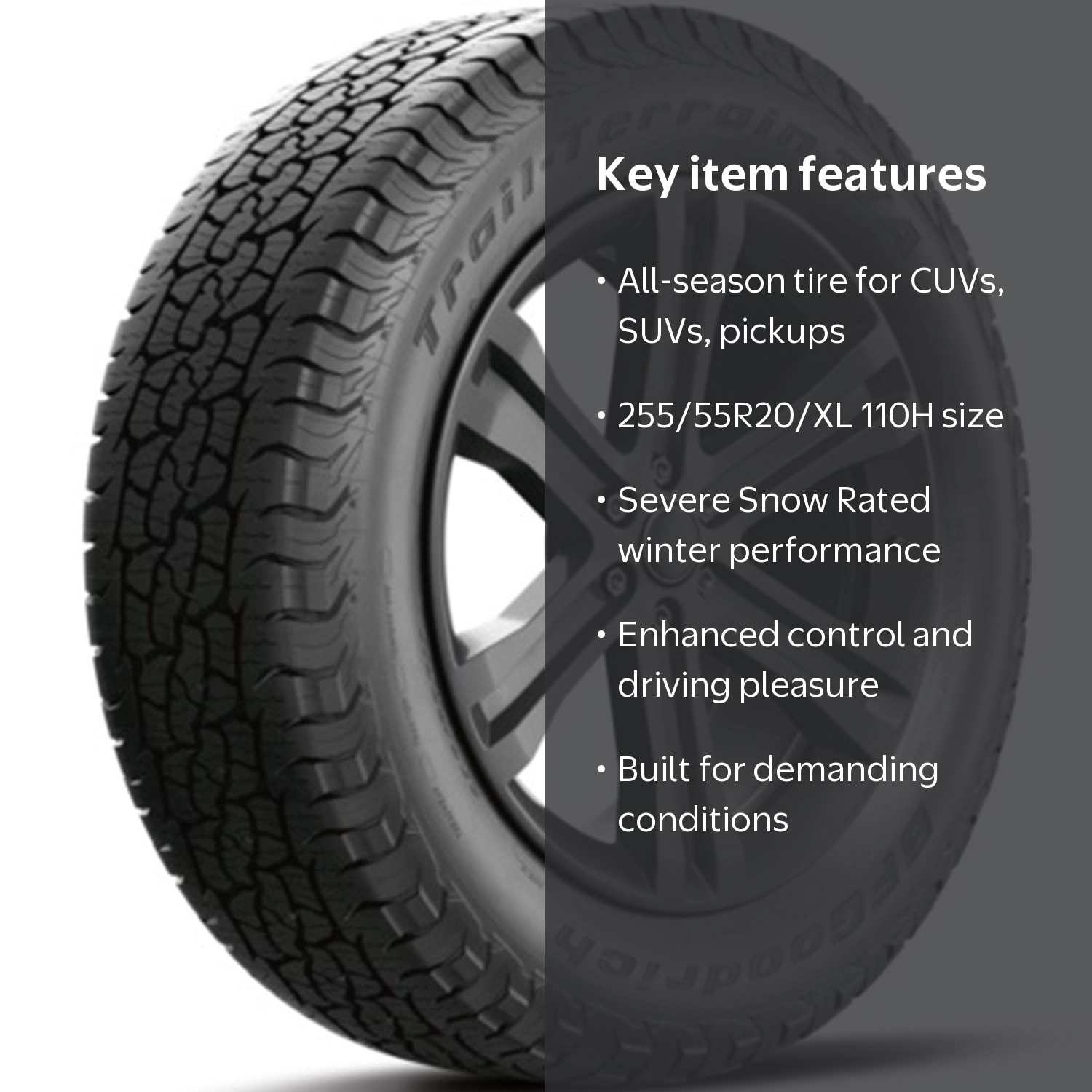 まー　BFGoodrich All-Terrain T/A BFGoodrich Trail-Terrain T/A All-Season Tire, 255/55R20, XL 110H