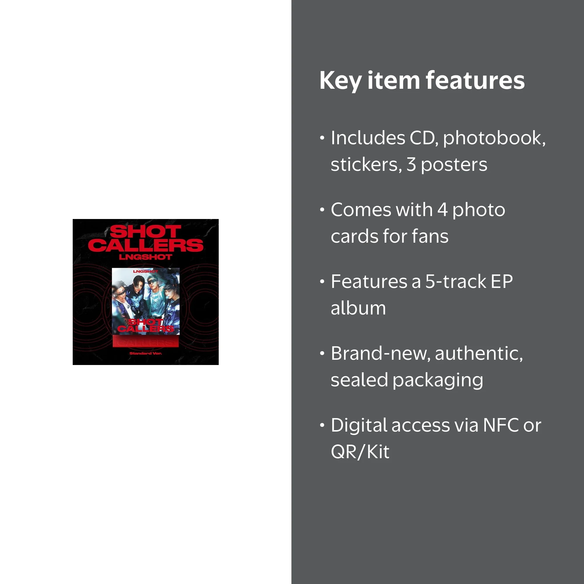 LNGSHOT - [SHOT CALLERS] EP Album STANDARD Version - Walmart.com