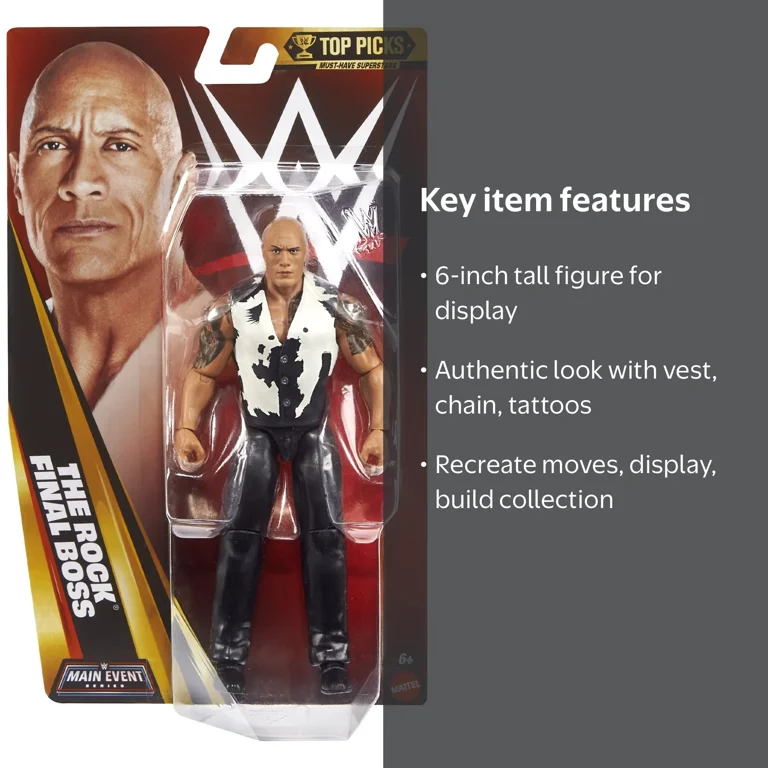 WWE 10点セット The Rock WWE Main Event Top Picks 2026 Wave 1 Mattel WWE Toy