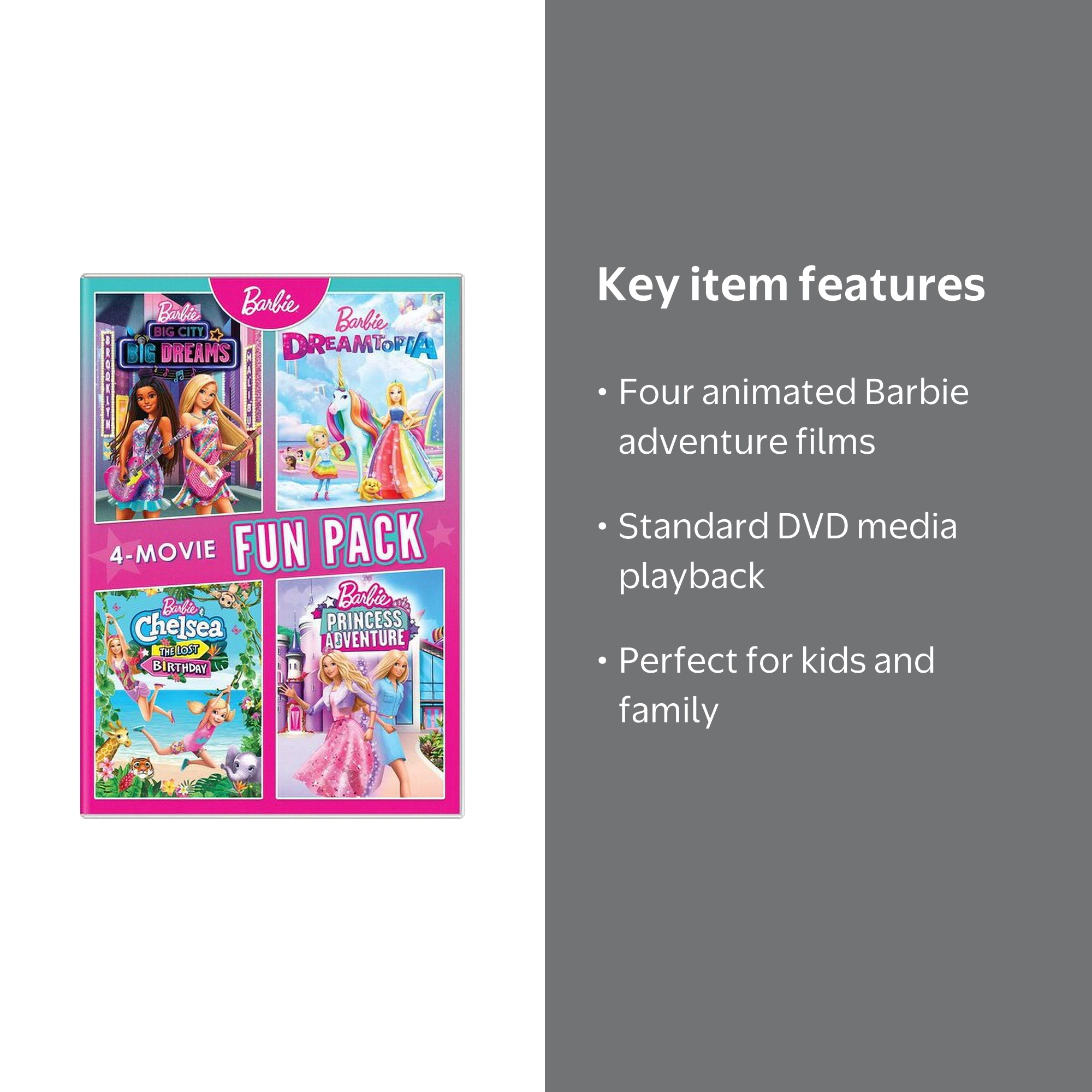 Barbie 4-Movie Fun Pack (DVD), NCircle, Kids & Family - Walmart.com