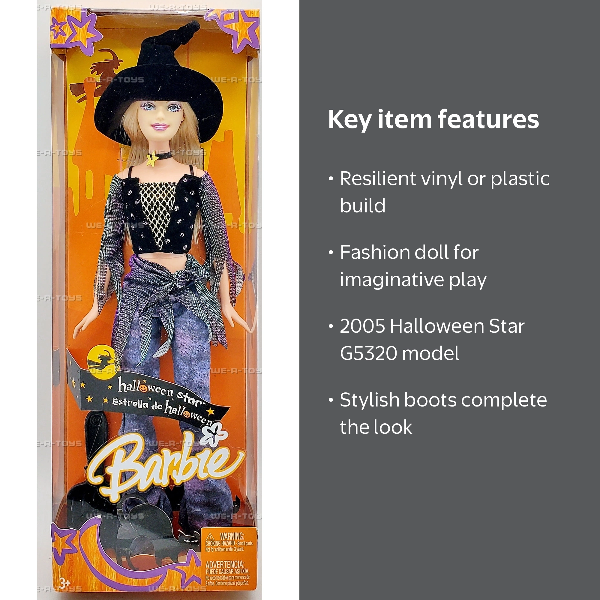2005 Halloween Star Barbie Doll Mattel G5320 - Walmart.com