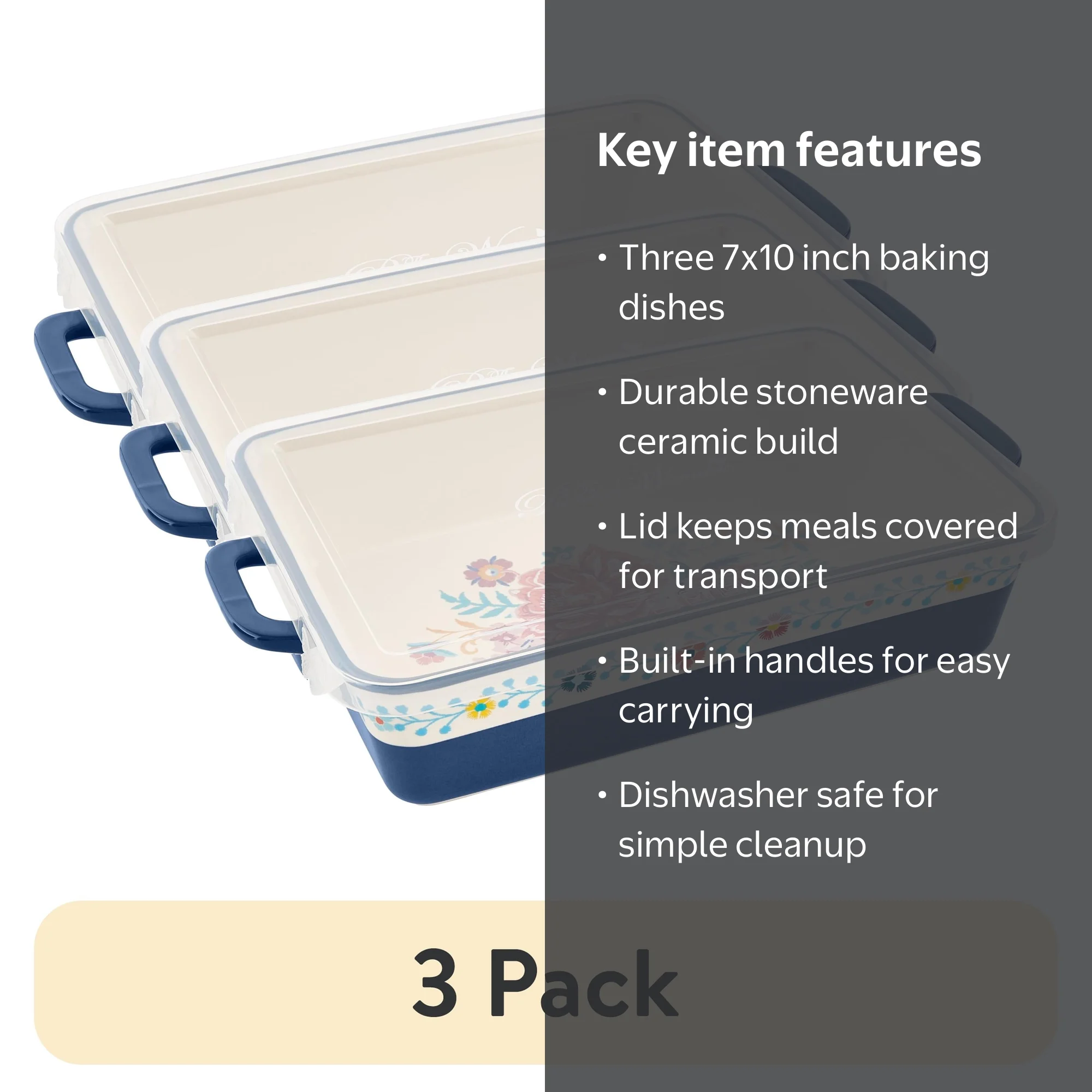 3 pack) The Pioneer Woman Keepsake Floral 7