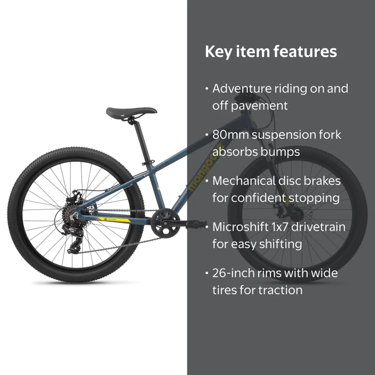 Mongoose Switchback Sport, Unisex Mountain Bike, 26-Inch Wheel