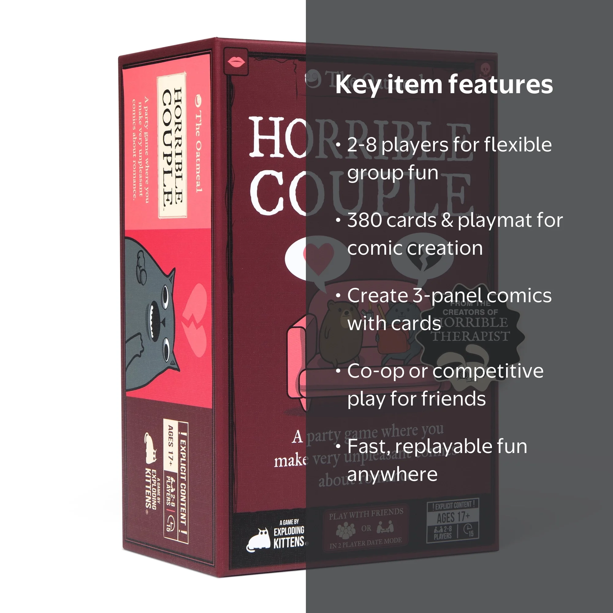 Horrible Couple – Party Game For 2-8 Players, From The Creators of