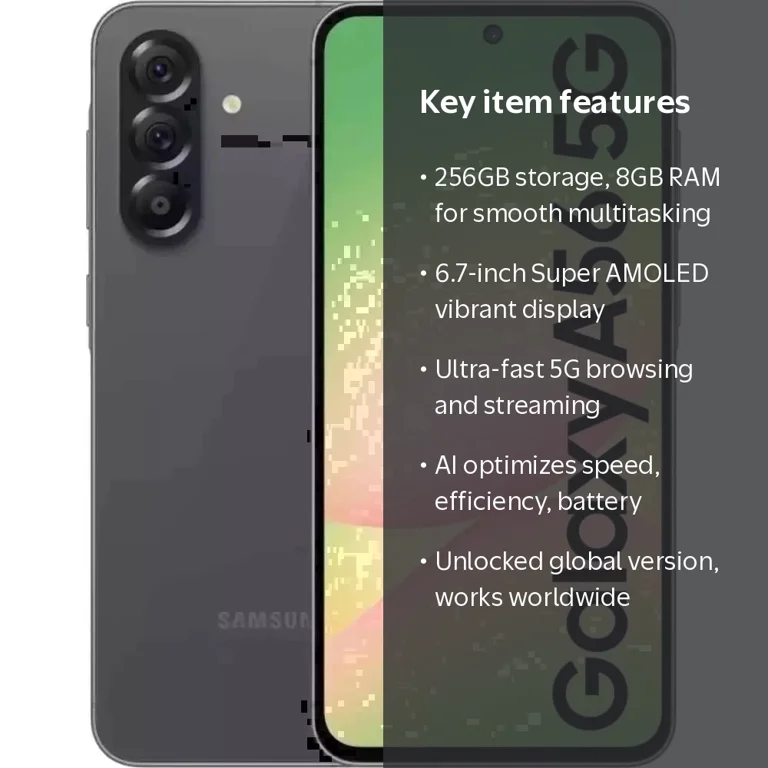Samsung Galaxy A56 5G AI, 256GB+8GB RAM, Android Smartphone