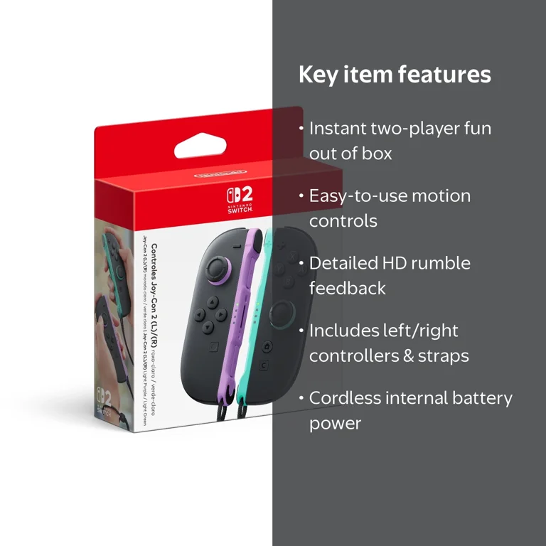 Nintendo, Joy-Con, Light Purple Light Green, GameChat, Motion