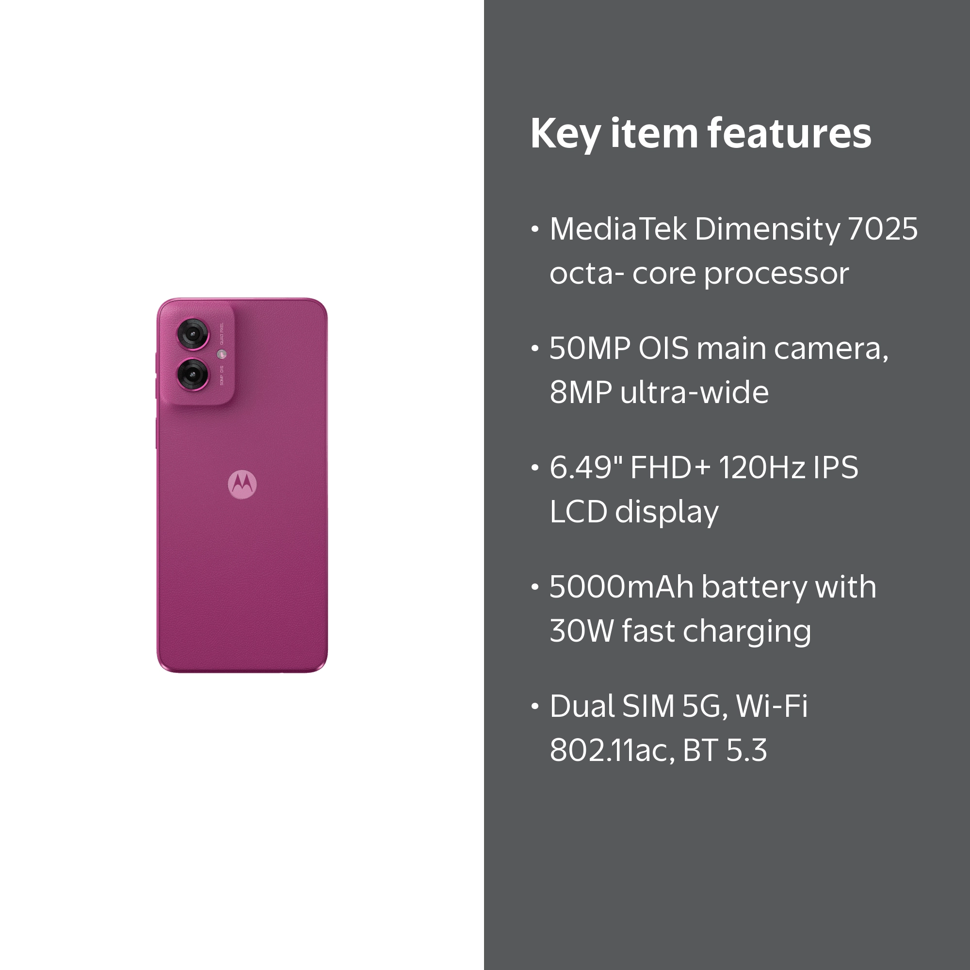 Motorola Moto G55 5G 8GB RAM 256GB | 6.49” 120Hz IPS LCD Display