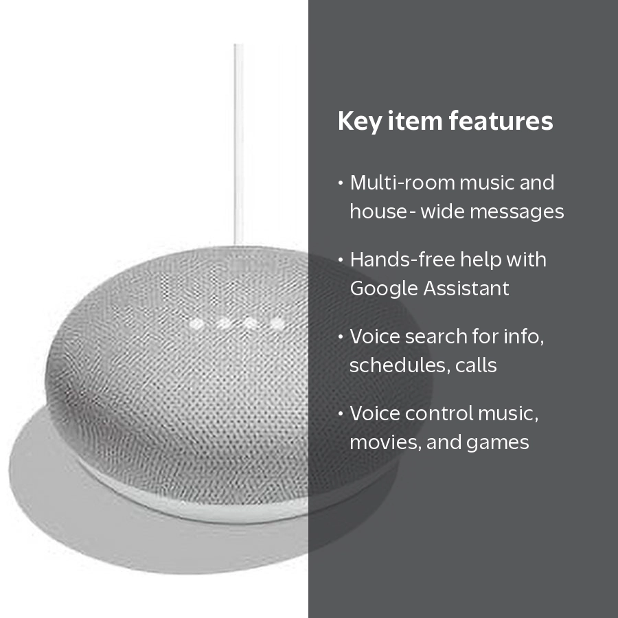 Google Home Mini 2-Pack - Chalk, Voice Assistant Audio Device