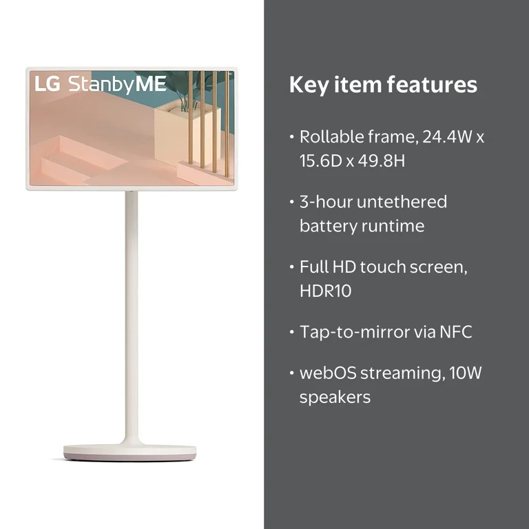 LG 27ART10AKPL 27 in Full HD Touch Screen Smart TV - Rollable