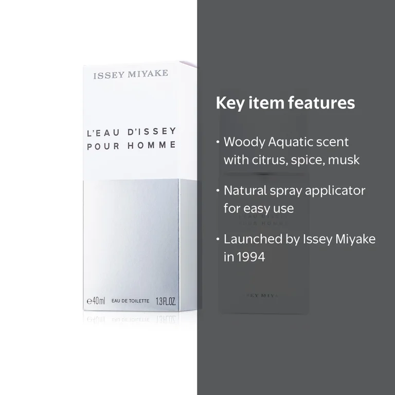 Issey Miyake, Eau de Toilette, 1.3 fl oz, Cologne for Men