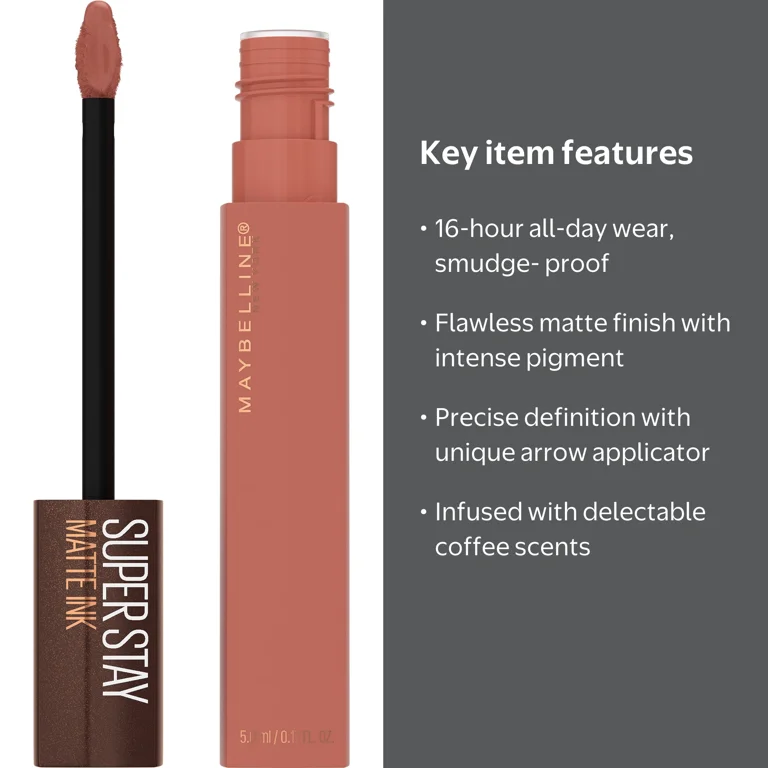 Maybelline, SuperStay Matte Ink Liquid Lipstick, Coffee Edition