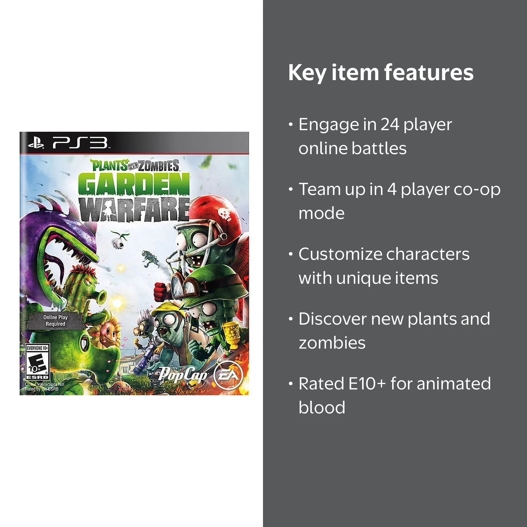 Plants vs Zombies: Garden Warfare - PlayStation 3 - Walmart.com