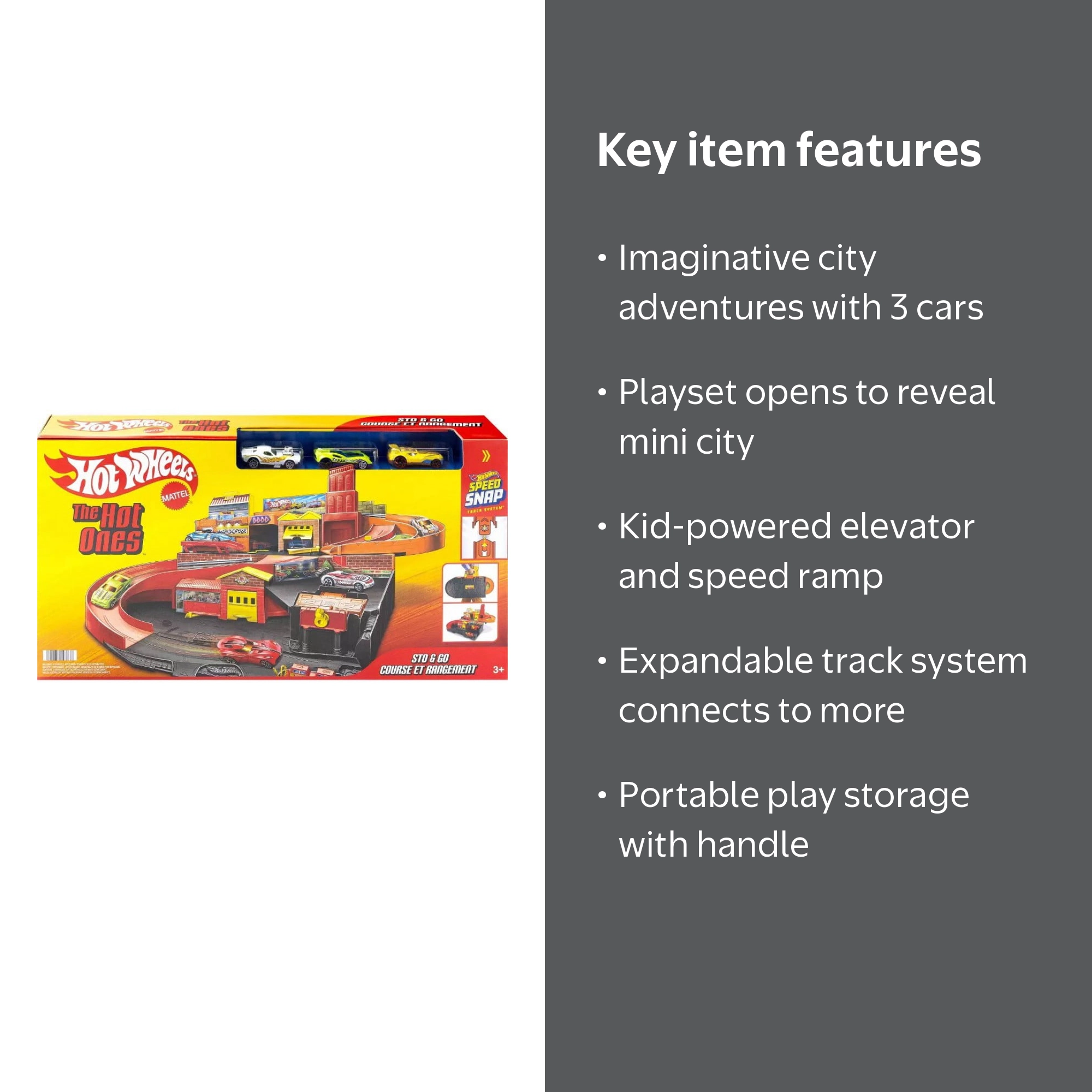 Hot Wheels The Hot Ones Sto & Go Diecast Car Track Set - Walmart.com