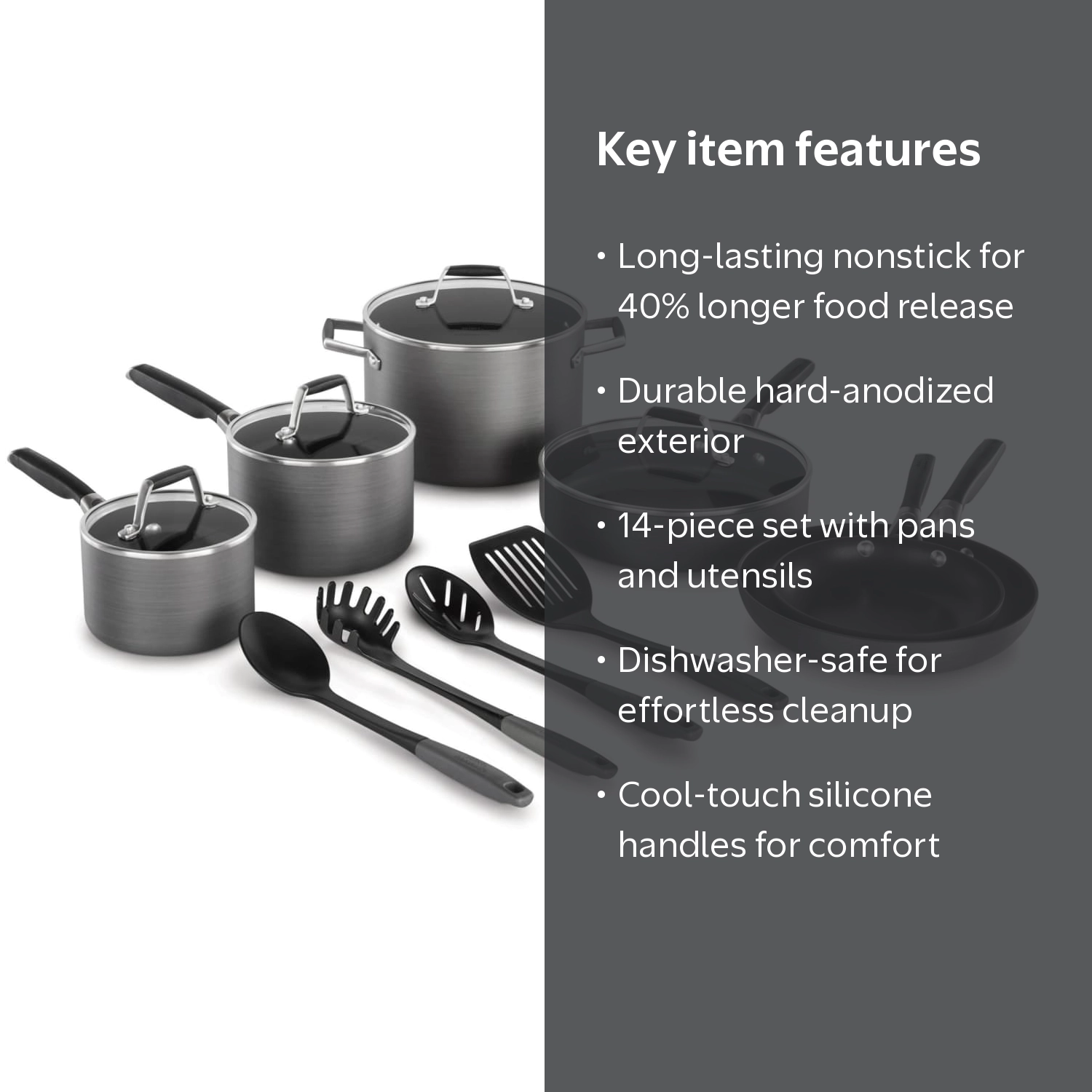 Calphalon Select AquaShield Nonstick Hard-Anodized 14-Piece