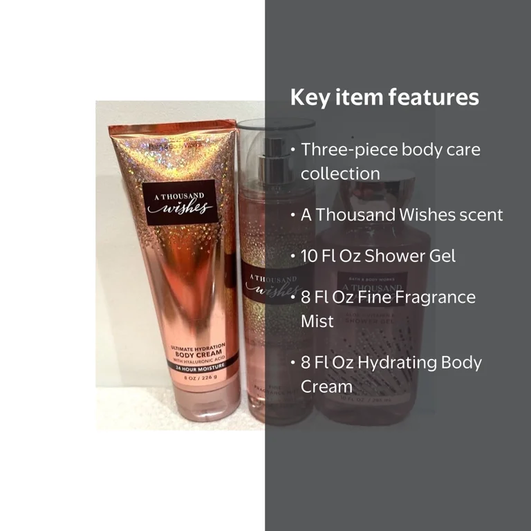 Bath & Body Works A Thousand Wishes Body Care Set Body Cream Mist
