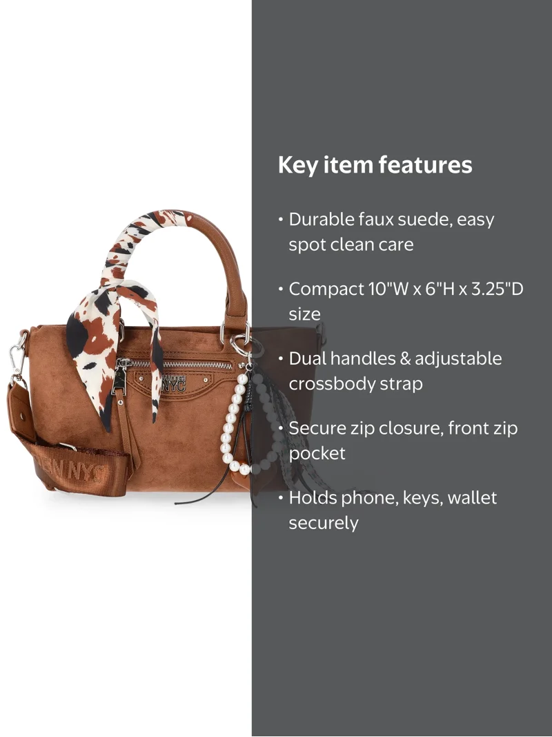 【HSY1693@即購入OK 】BRUNT レディガード ブラック のみ Madden NYC Women's Small Top Handle Satchel, Brown - Walmart.com