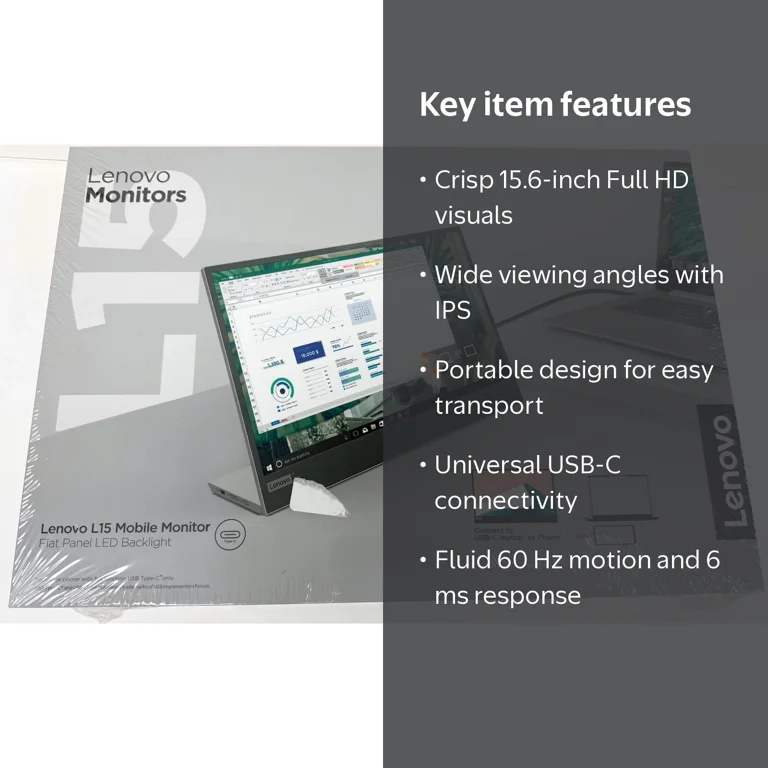 Lenovo, Computer Monitor, L15 15.6
