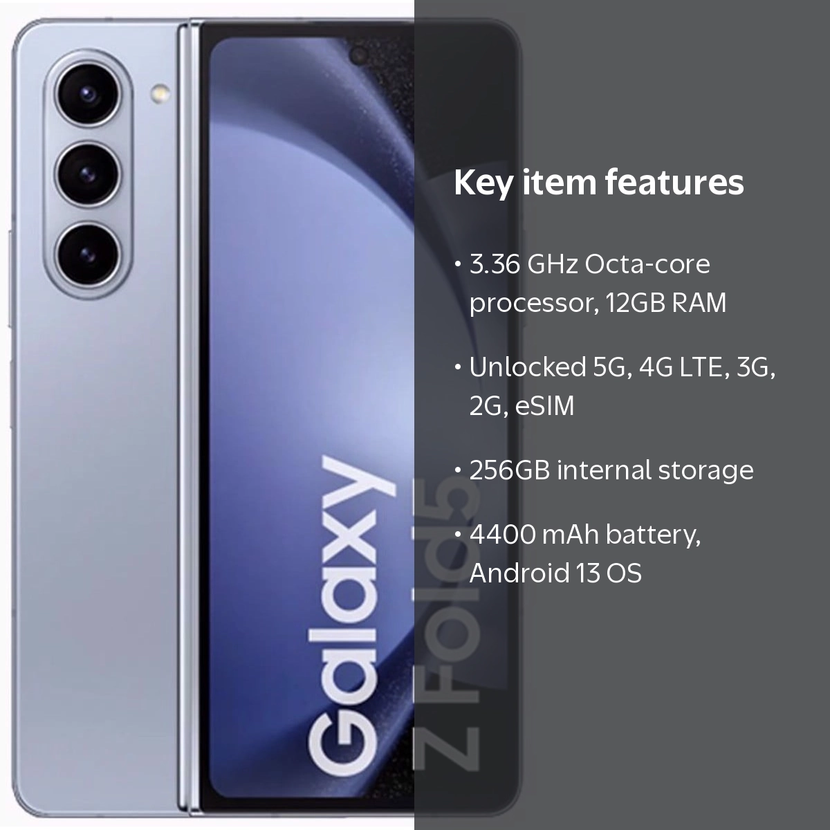 Samsung Galaxy Z Fold5 Dual-SIM 5G Smartphone, 256GB+12GB RAM
