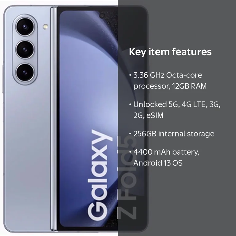 Samsung Galaxy Z Fold5 Dual-SIM 5G Smartphone, 256GB+12GB RAM