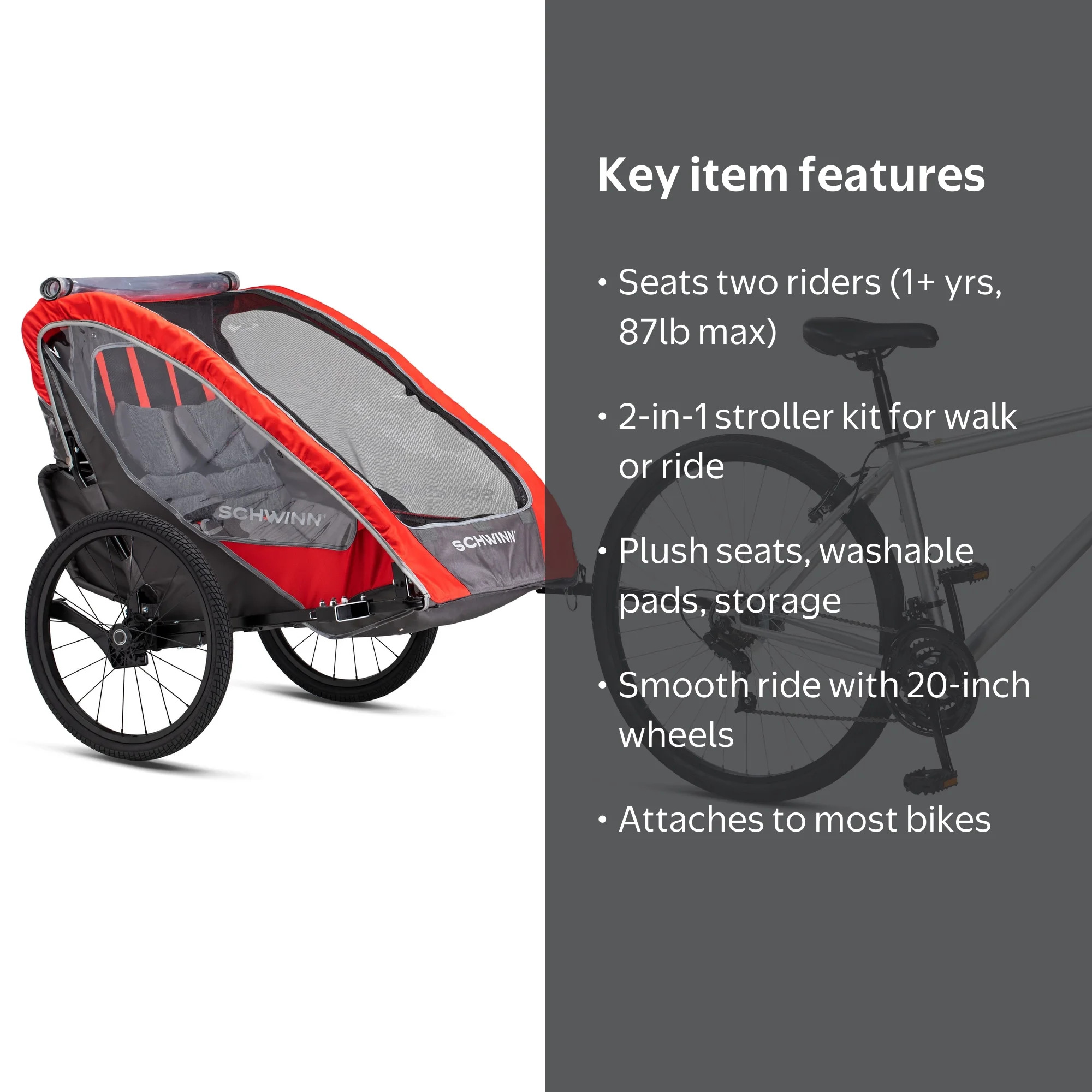 Schwinn Summit Deluxe Infant Unisex Trailer, Red for Daycare