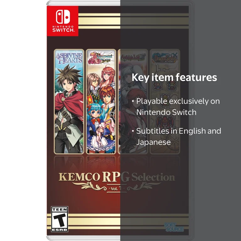 Nintendo Switch RPGソフトセット Kemco Rpg Selection Vol. 1 for Nintendo Switch - Walmart.com