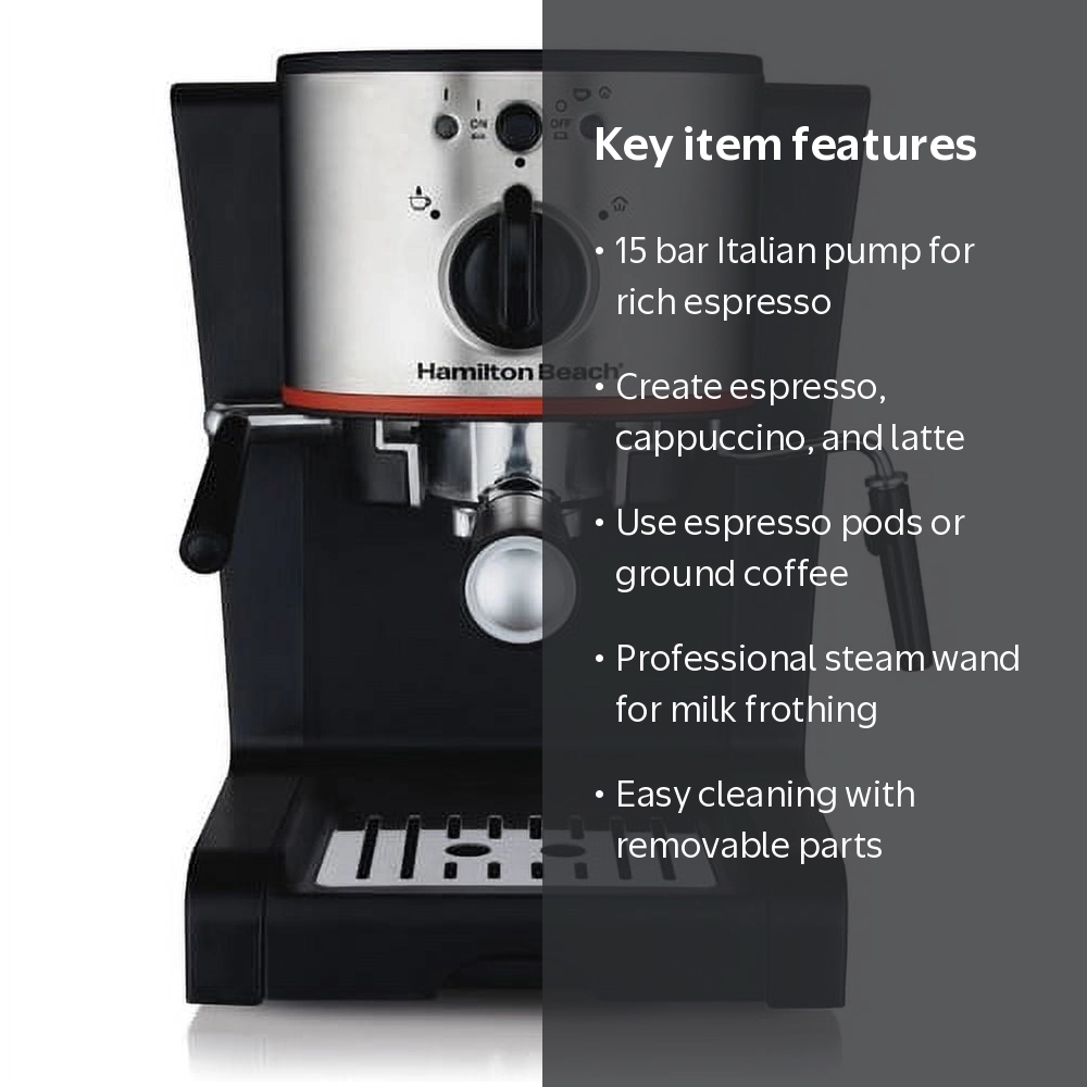 Hamilton Beach Espresso & Cappuccino Mak - Walmart.com
