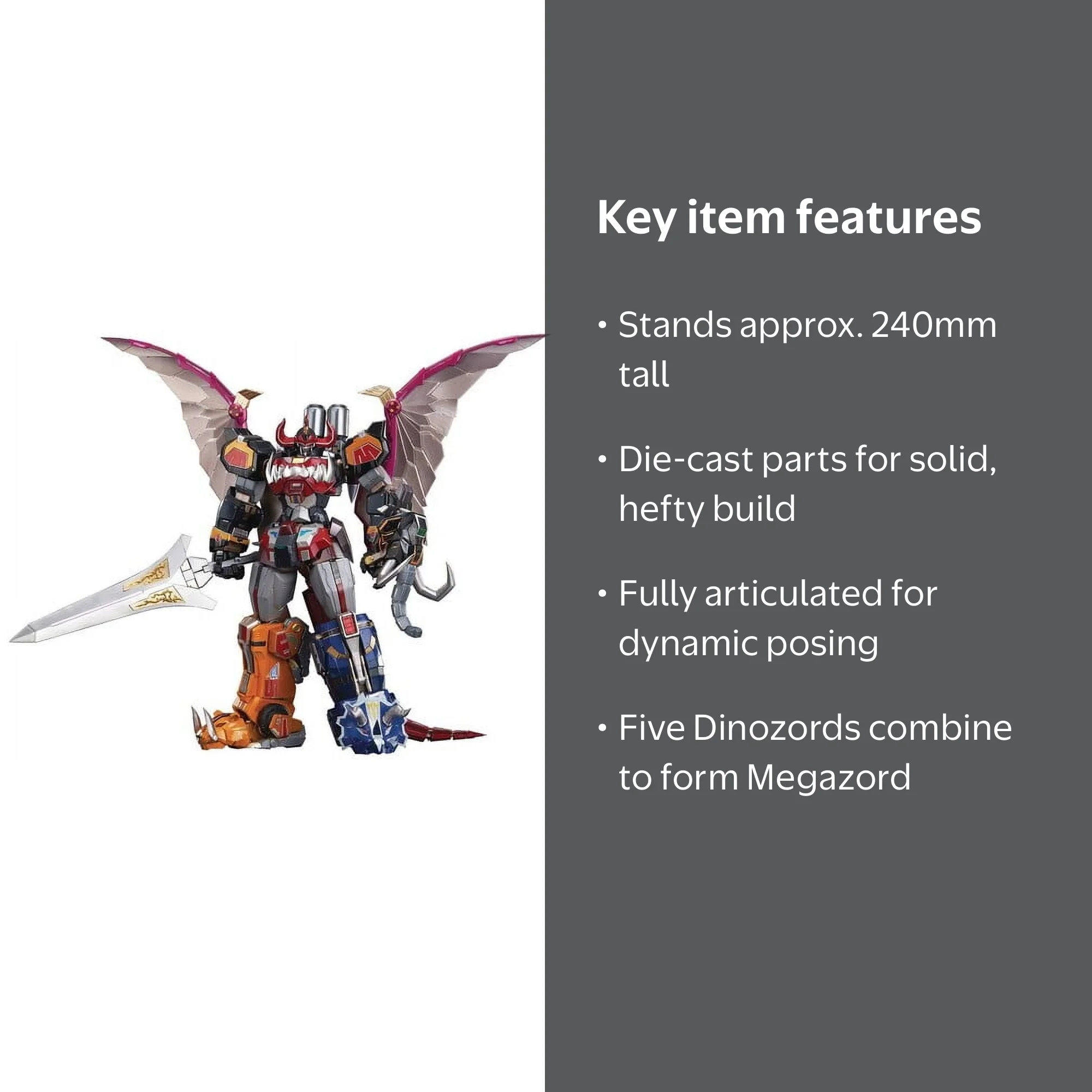 Flame Toys Dino Megazord Action Figure - Power Rangers Go! Kara