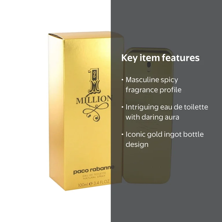 最終値下げPaco Rabanne 1 Million オードトワレ 100ml Paco Rabanne 1 Million, Men's Eau de Toilette, Spicy Amber-Leather