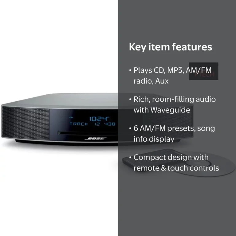 Bose Wave Music System IV with Speakers - Silver - Walmart.com