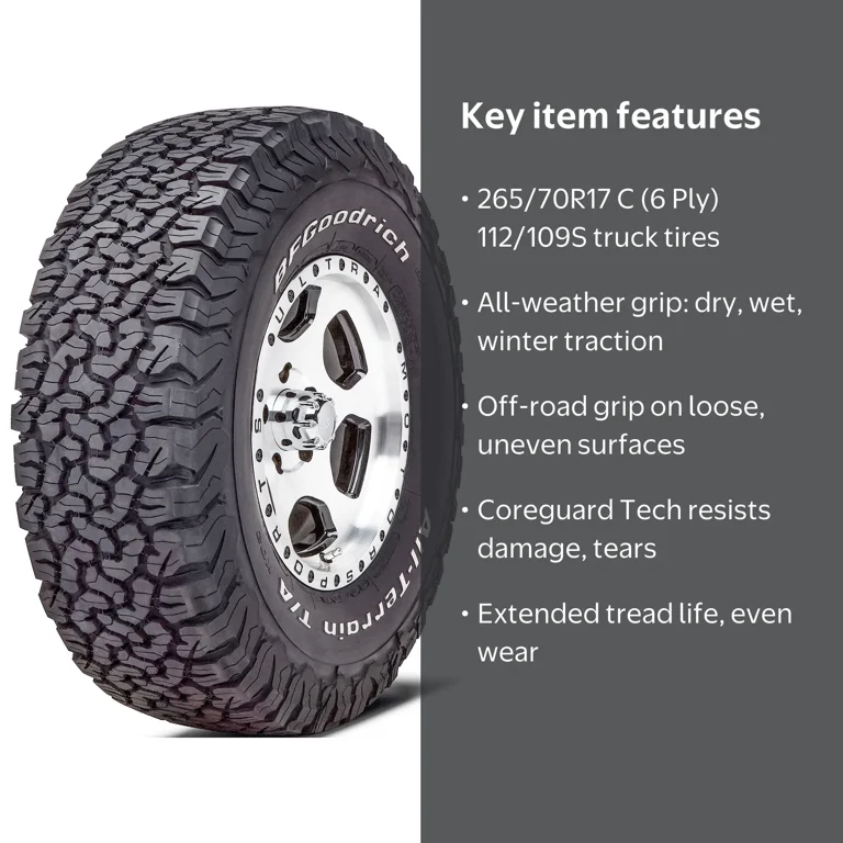 BFGoodrich All-Terrain T/A KO2 LT 265/70R17 112/109S C 6 Ply AT A