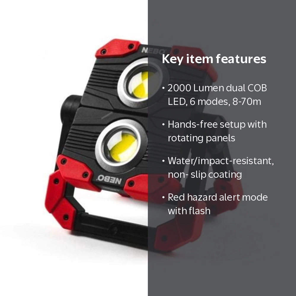 NEBO Omni 2,000 Lumen COB LED Rechargeable Handheld Work Light