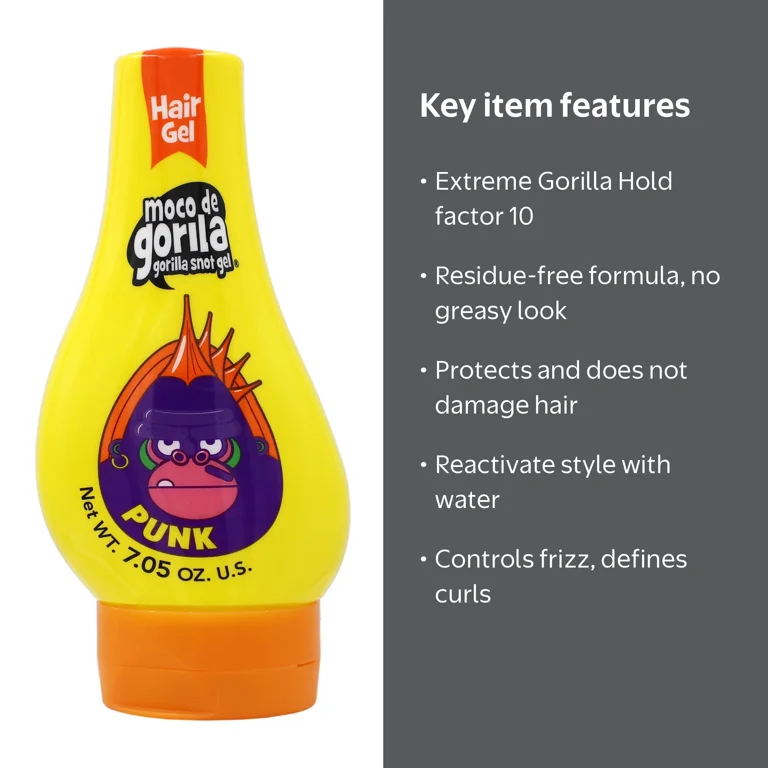 Moco de Gorila, Hair Styling Gel, 7.05 oz, Long Lasting Hold