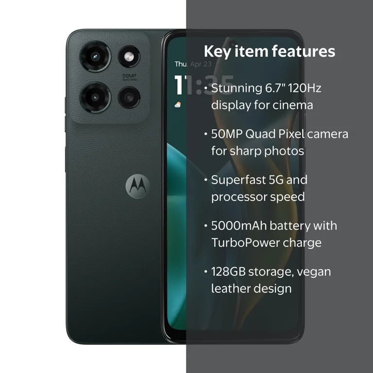 Pre-Owned Moto G 2025 128GB Smartphone (Unlocked), Forest Gray Pre-Owned Moto G 2025 128GB Smartphone (Unlocked), Forest Gray