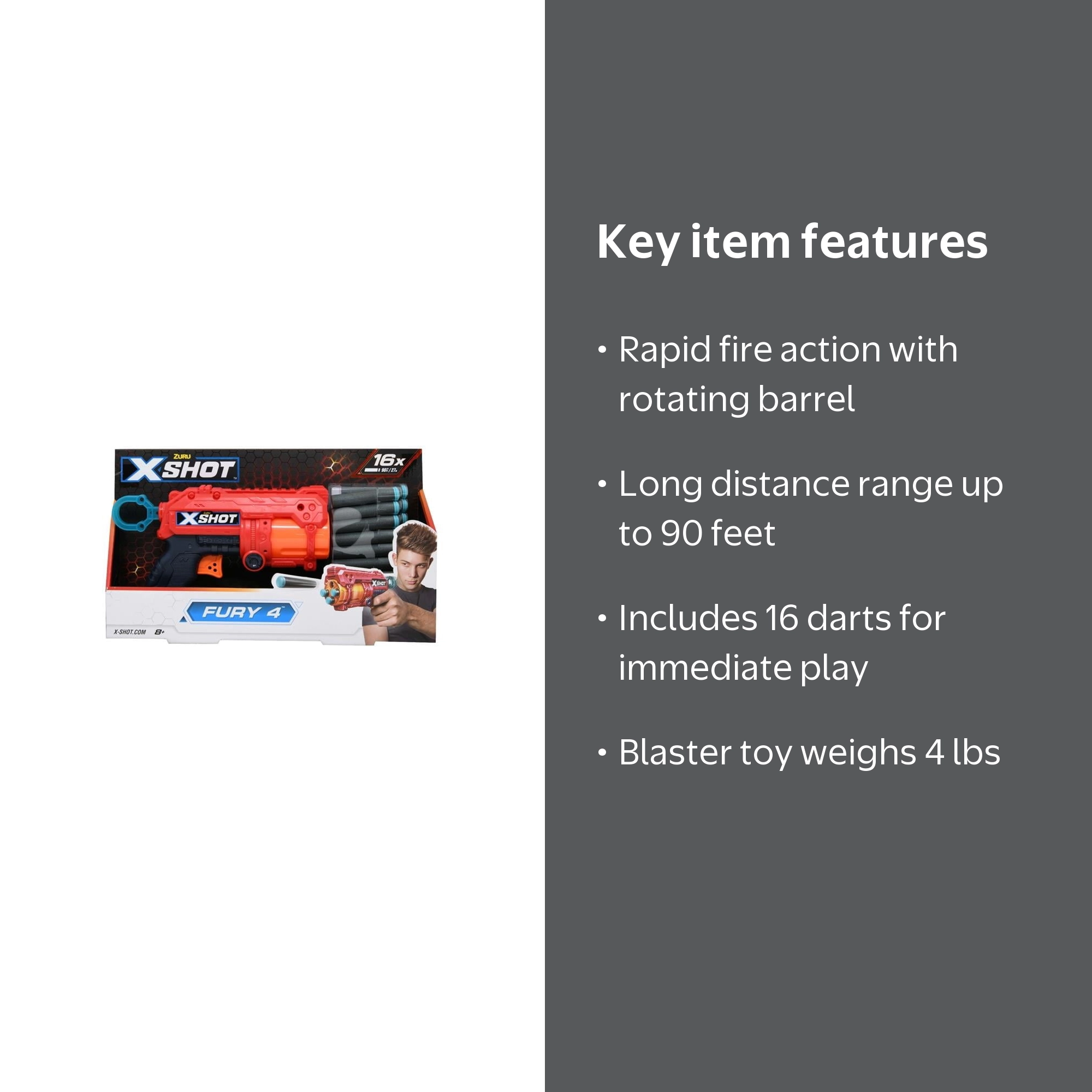 DDI X-Shot Fury 4 Dart Blaster Toy, 16 Darts Included - Walmart.com