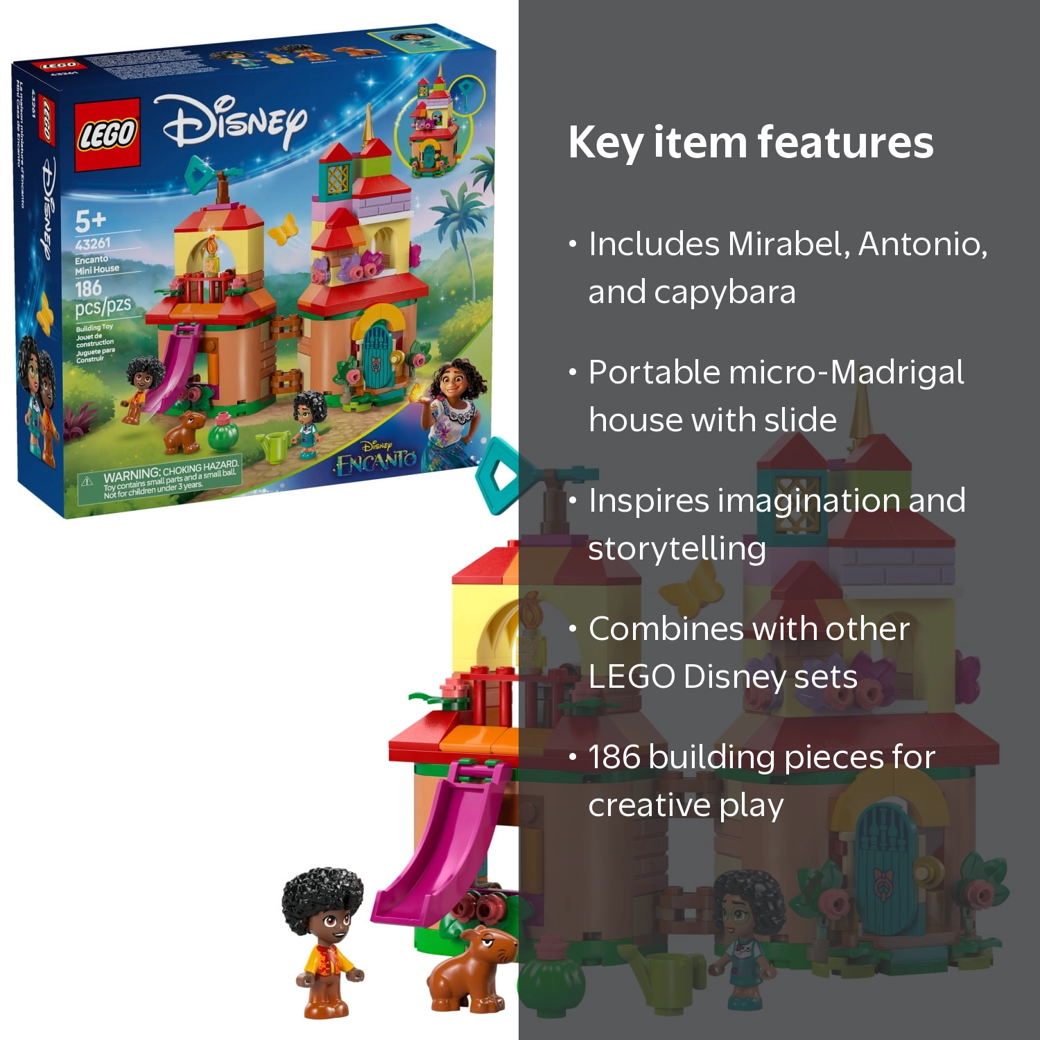 LEGO, Disney Encanto Mini House, Portable Dollhouse with 3