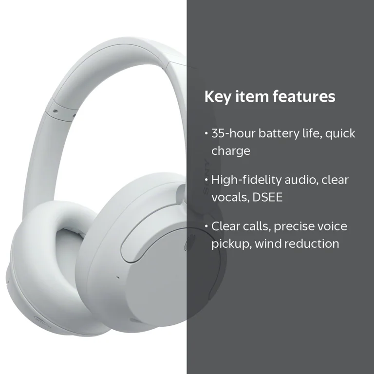 Sony WH-CH720NW Noise Canceling Wireless Bluetooth Headphones