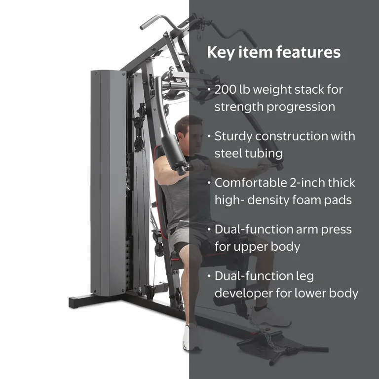 Marcy 200 lbs Stack Dual Function Home Gym MKM-81010 - Walmart.com