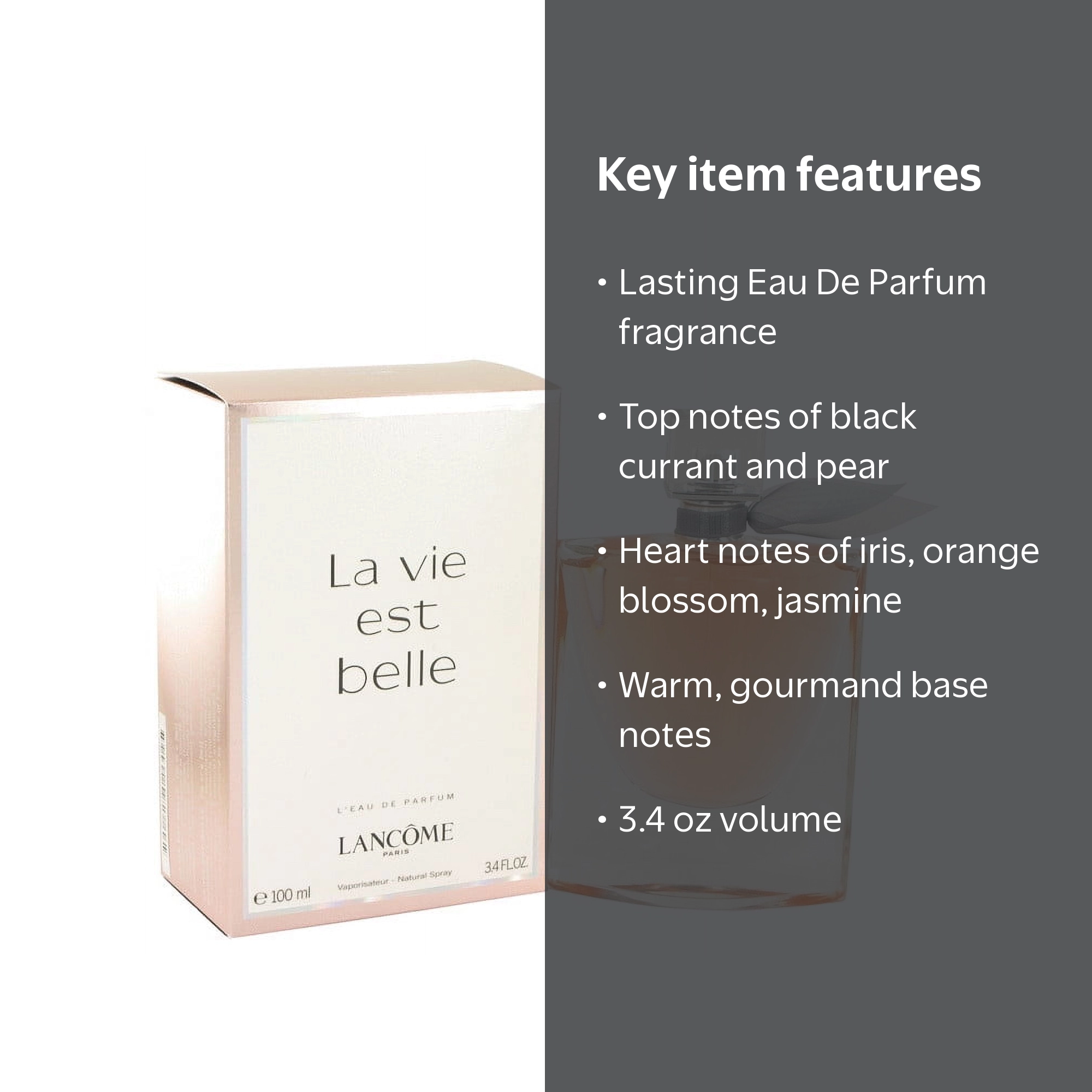 Lancome La Vie Est Belle Eau De Parfum Spray, 3.4 oz, Women's