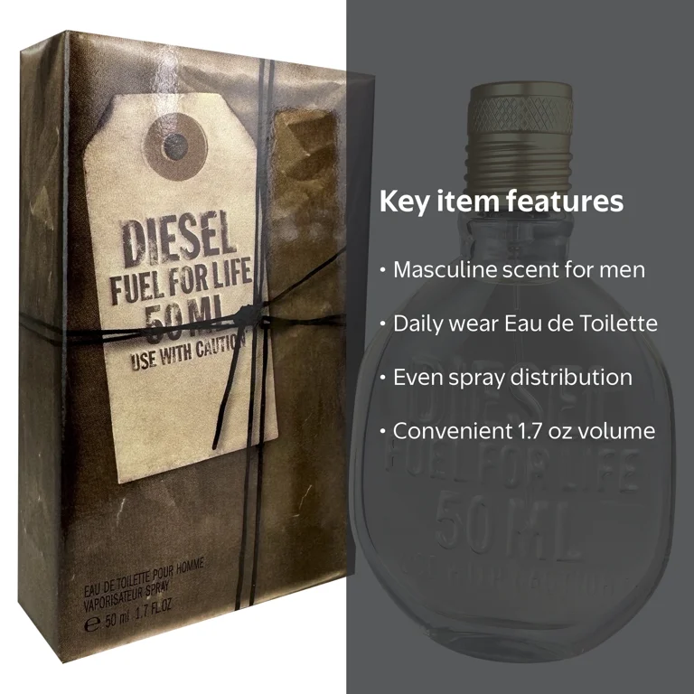 Diesel Men's Cologne - Fuel For Life Fragrance, 1.7 oz EDT Perfume
