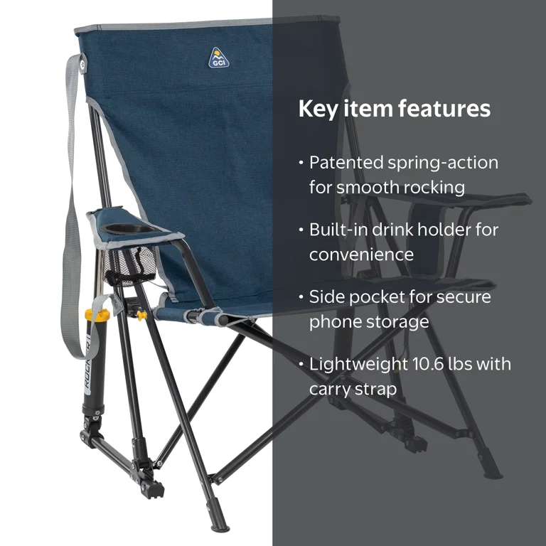 GCI Outdoor Kickback Rocker Low Profile Camping Chair - Walmart.com