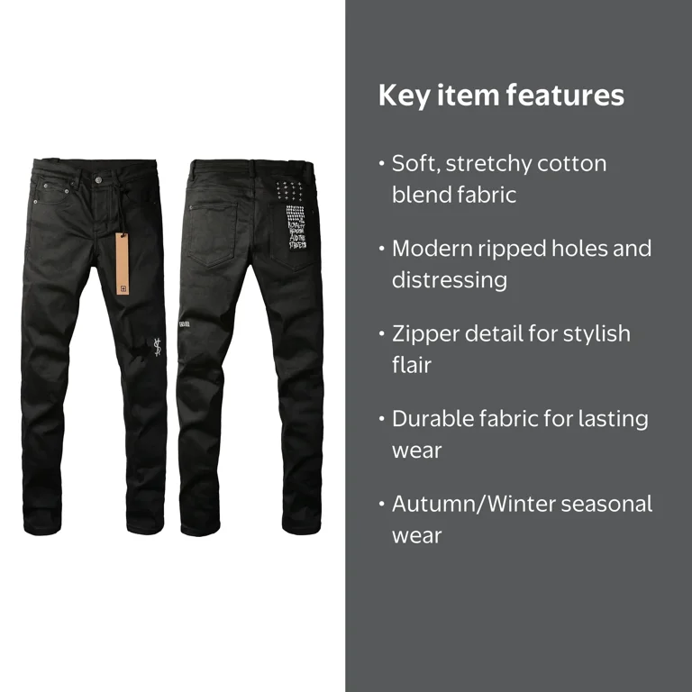 2025 Ksubis Jeans brand Jeans Men's Jeans Casual Comfort Holes