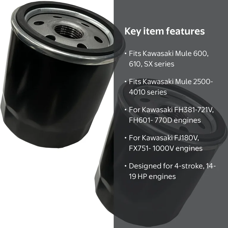 Oil Filter Replacement for Kawasaki 49065-2071, 49065-2078 - Fits