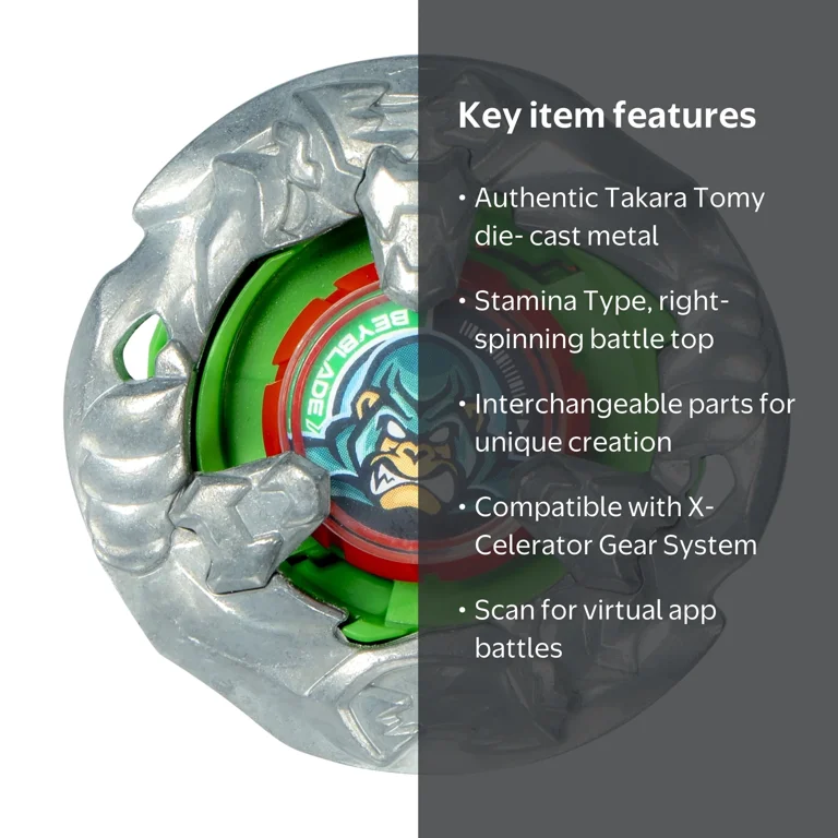 Beyblade, Battling Top, Yell Kong 3-60GB, Right-Spin Stamina