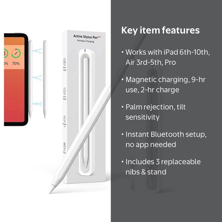 Stylus Pen for iPad with Wireless Charging - Active Apple Pencil