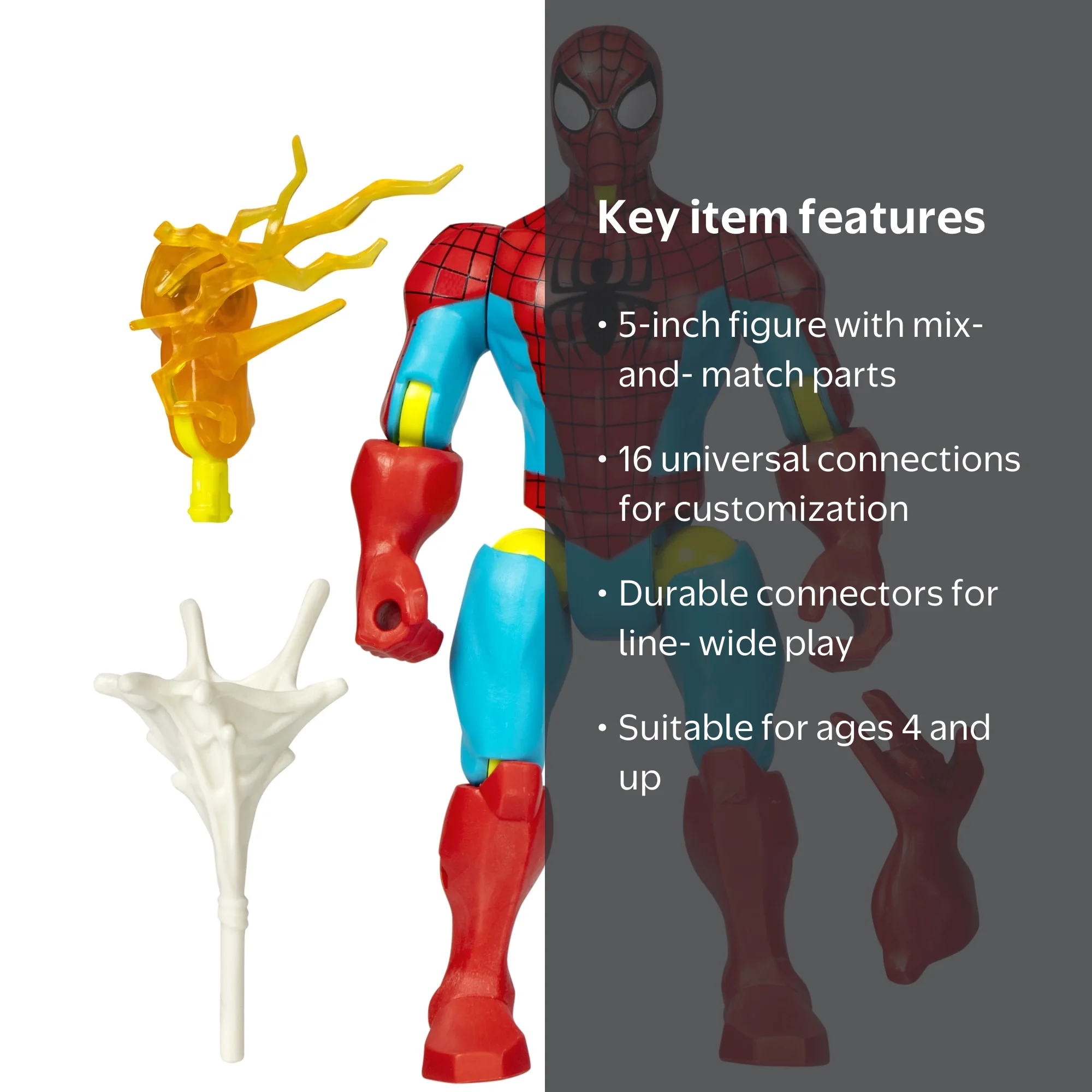 Spider-Man MixMashers Marvel Action Figure 5-inch Superhero Toys