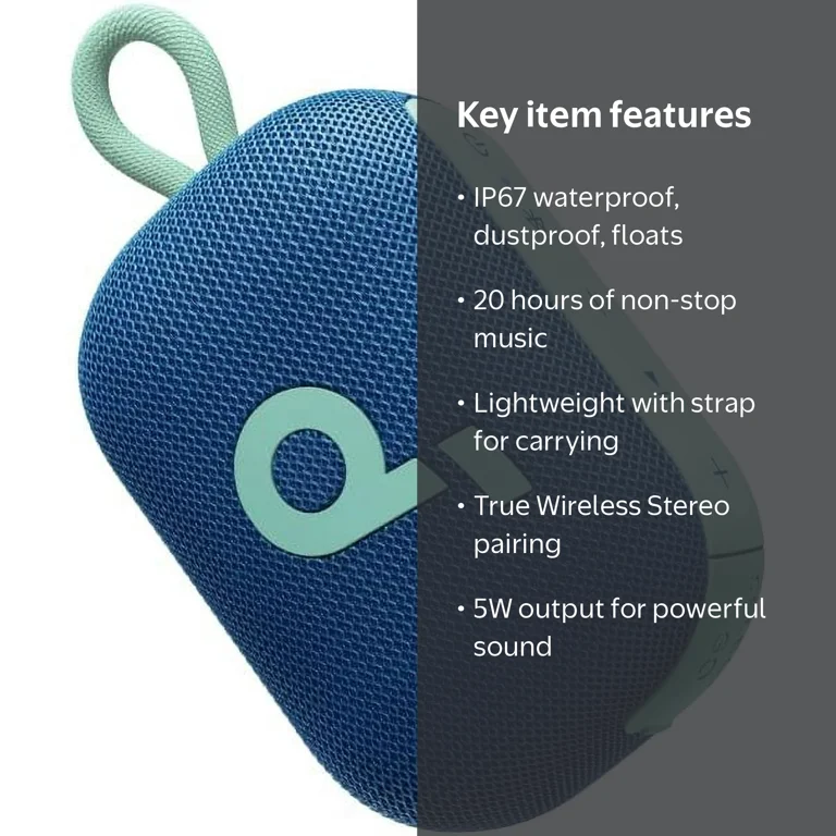 soundcore Select 4 Go Bluetooth Shower Speaker by Anker, IP67