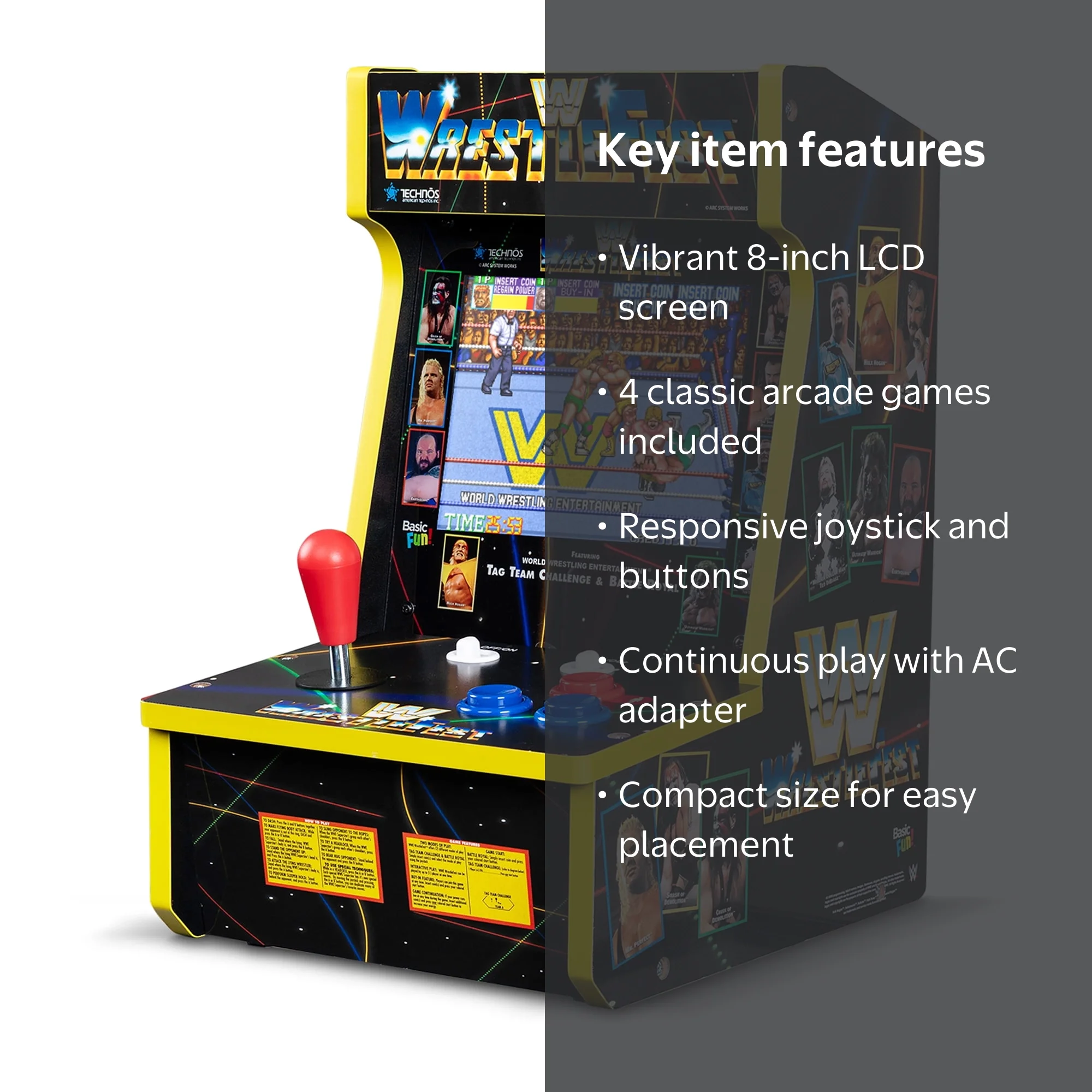 Arcade Classics WWE Counter Series Game Machine with 8