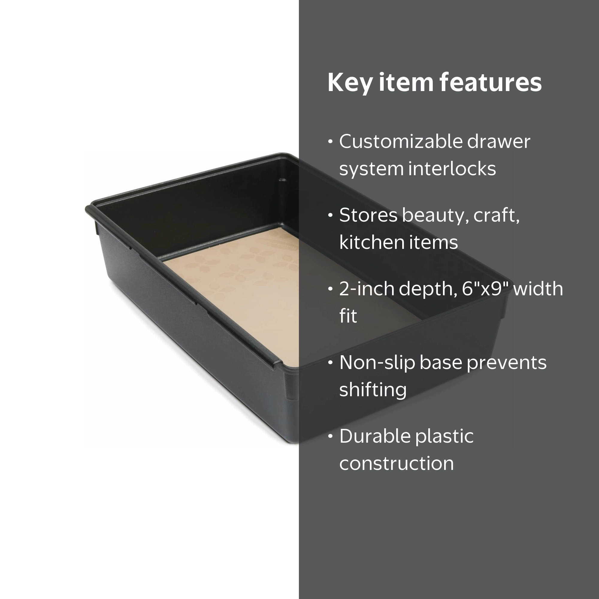 Rubbermaid, Drawer Organizer, Gray, 6